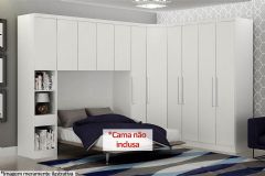 Modulado de Quarto Rizon 5 Peças (1 Armário Ponte + 1 Closet + 2 Guarda Roupas + 1 Complemento) QCM03 - Novo Horizonte