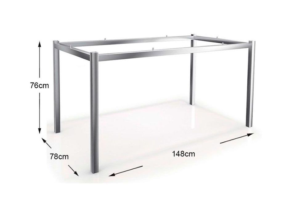 Sala Jantar Mesa Reno c/ Tampo de Vidro 150x80cm e 4 Cadeiras Noruega - Kappesberg
