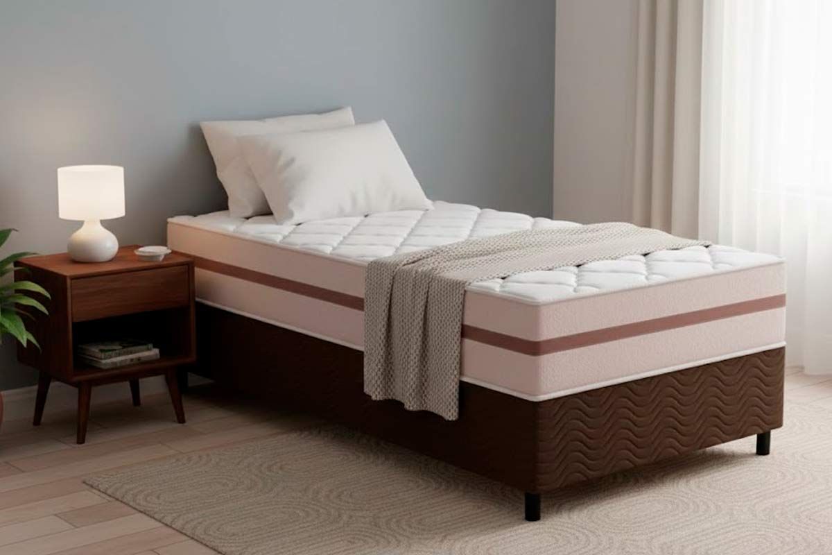 Cama Box CRC +Colchão Molas Classic Anjos