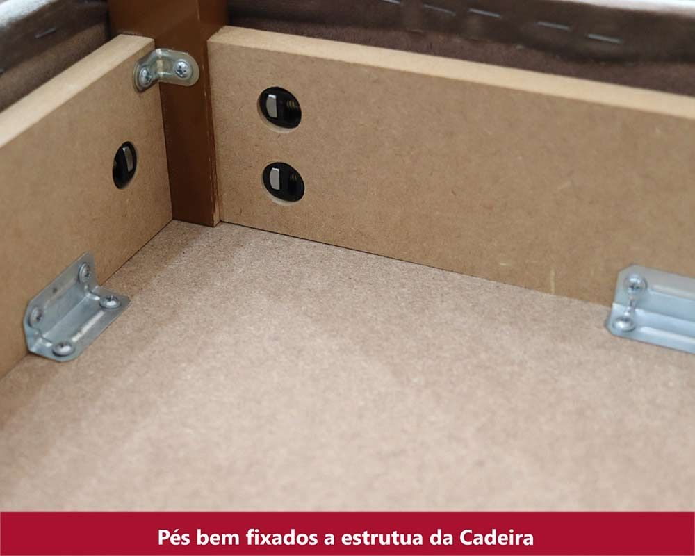 Sala de Jantar Completa Orus Tampo Madeirado c/ Vidro 120x80cm e 4 Cadeiras Tauá - Henn