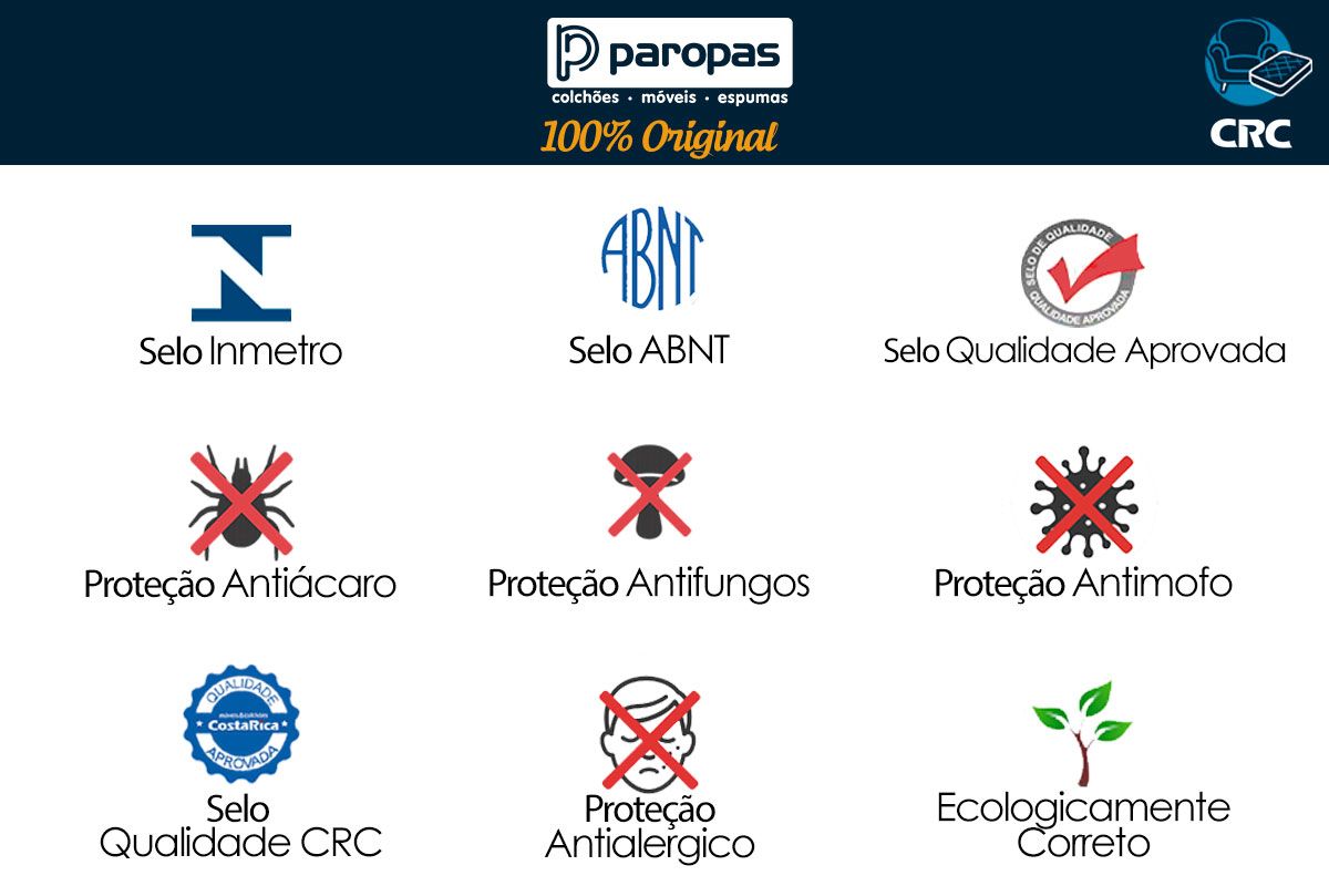 Colchão Ortopédico Paropas D65 Pro Sono Colchão Ortopédico Paropas D65 Pro Sono