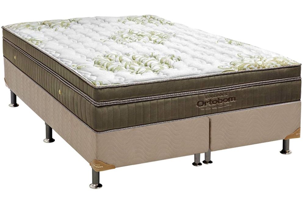 Cama Box CRC +Colchão Molas Ultra Gel Ortobom
