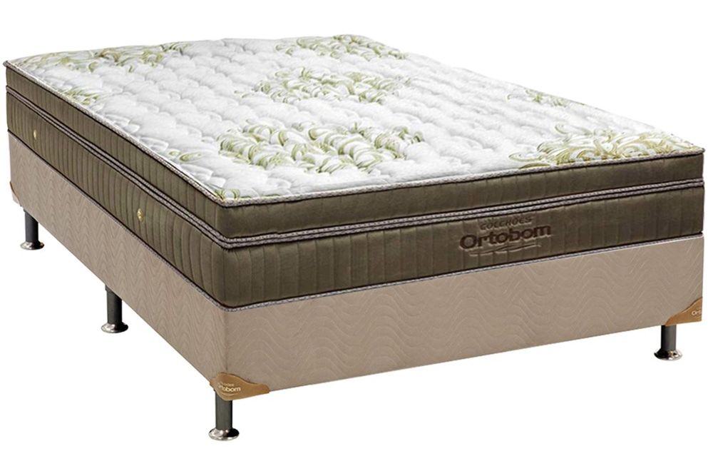 Cama Box CRC +Colchão Molas Ultra Gel Ortobom