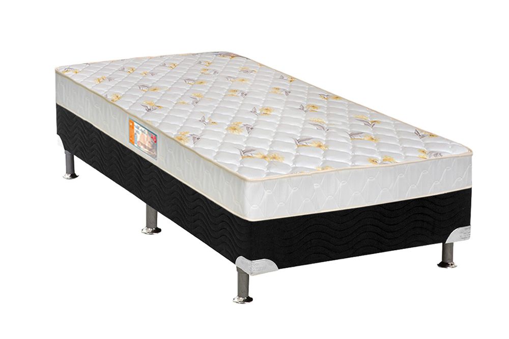 Cama Box CRC +Colchão Espuma D28 Sleep Max Castor