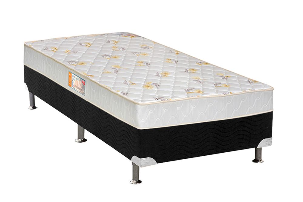 Cama Box CRC +Colchão Espuma D28 Sleep Max Castor