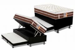 Cama Baú c/Aux Filhão +Colchão Molas S Star HD Castor