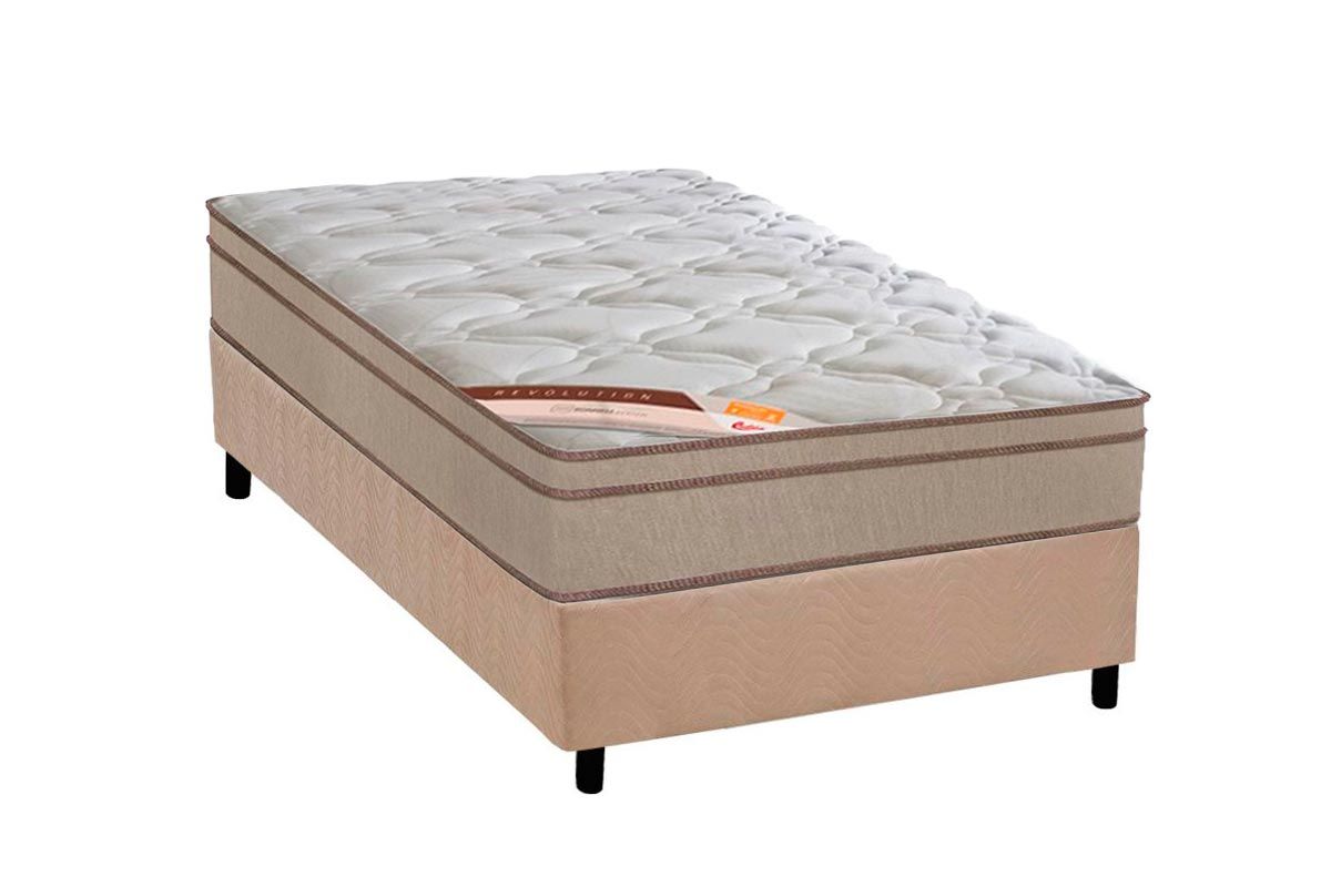 Cama Box CRC +Colchão Molas Revolution Castor