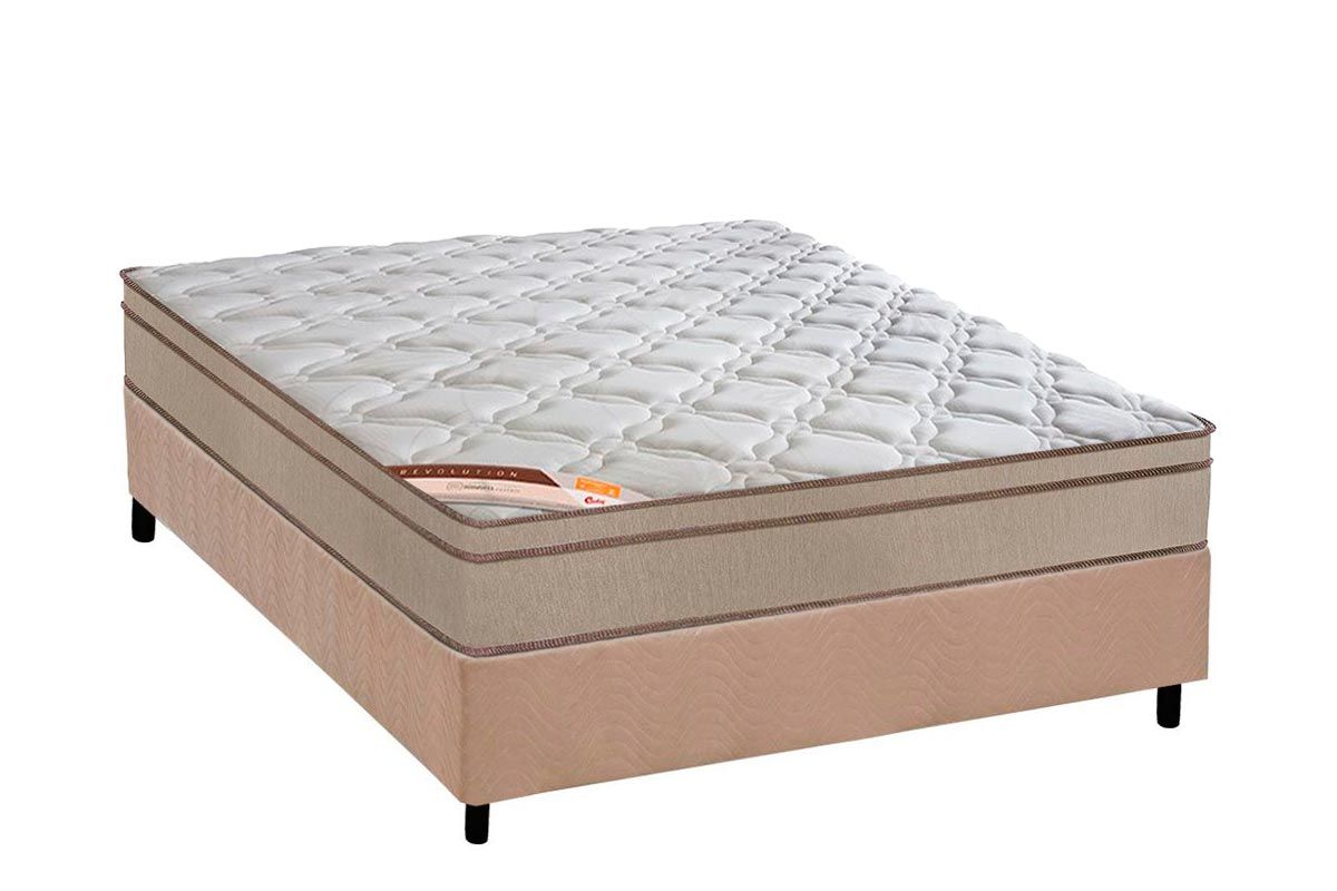 Cama Box CRC +Colchão Molas Revolution Castor