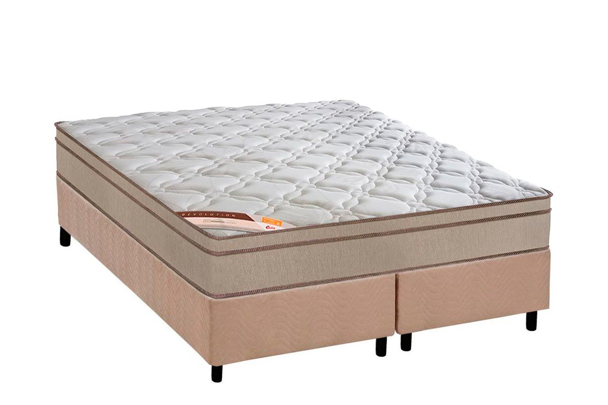Cama Box CRC +Colchão Molas Revolution Castor