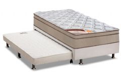 Cama Box c/Aux Filhão +Colchão Molas Revolution Castor