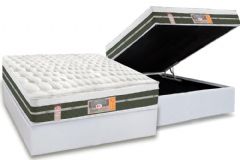 Cama Box Baú Filhão +Colchão Molas Silver Star Castor