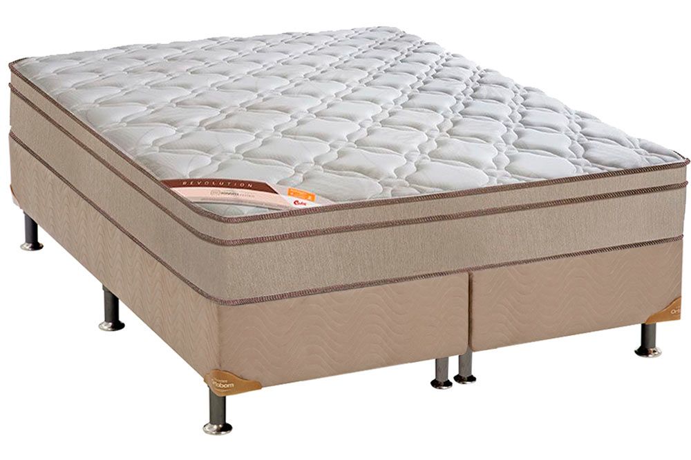 Cama Box CRC +Colchão Molas Revolution Castor