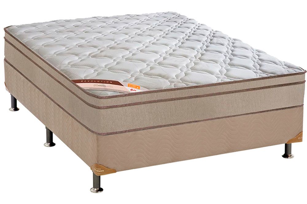 Cama Box CRC +Colchão Molas Revolution Castor