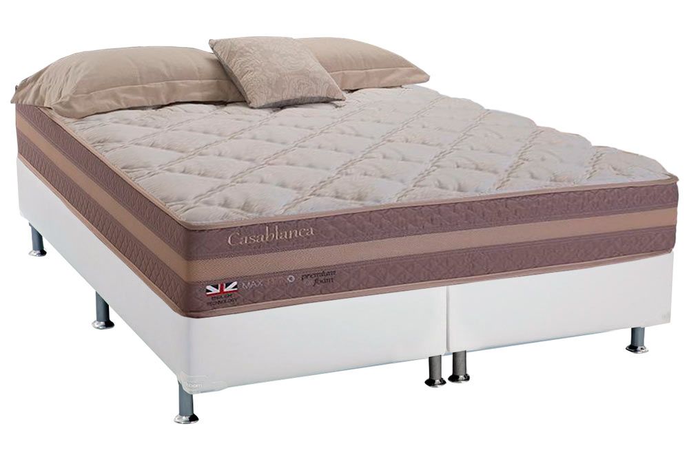 Cama Box CRC +Colchão Molas Casablanca Herval