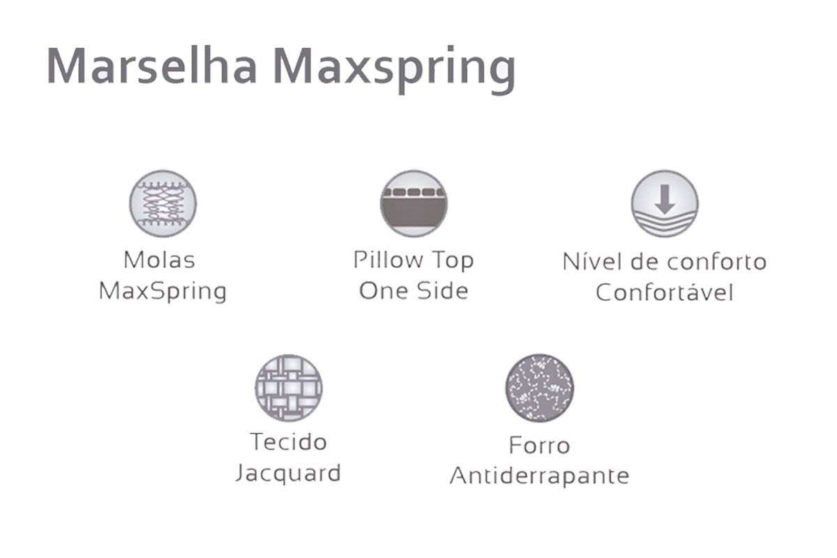 Cama Box CRC +Colchão Molas Marselha Herval