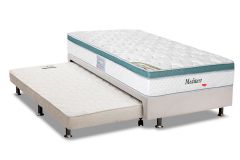 Cama Box c/Aux Filhão +Colchão Molas Meditare Herval