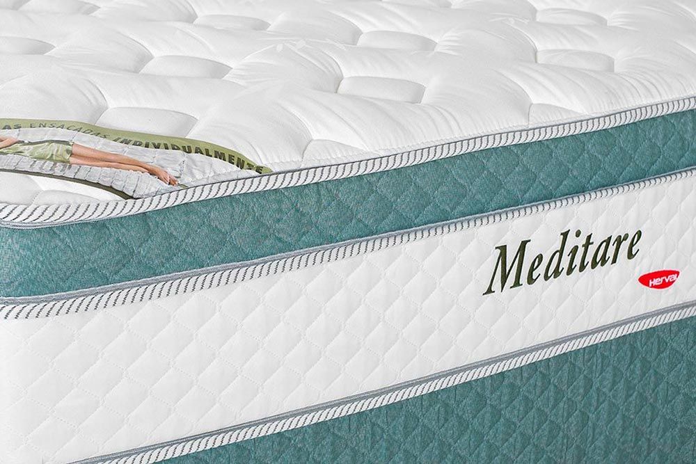Cama Box c/Aux CRC +Colchão Molas Meditare Herval