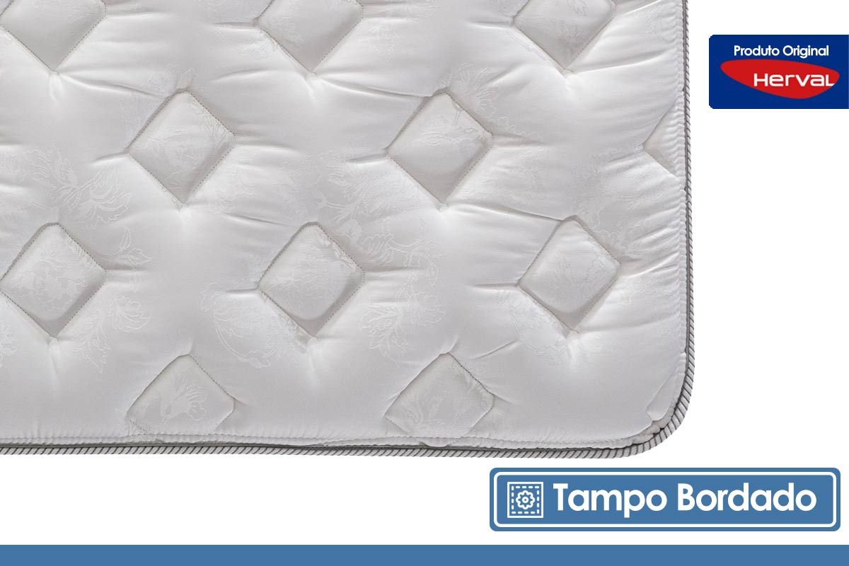 Cama Box c/Aux CRC +Colchão Molas Meditare Herval