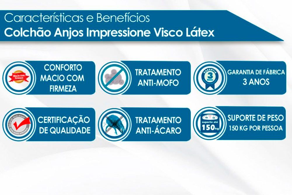 Cama Box c/Aux Filhão +Colchão Molas Impressione Anjos