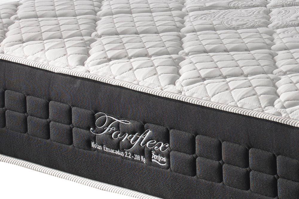 Cama Box Baú CRC +Colchão Molas Fort Flex Anjos