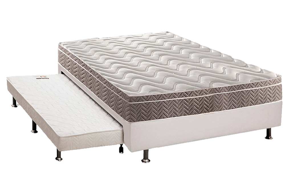 Cama Box c/Aux CRC +Colchão Ortopédico Ultra Paropas