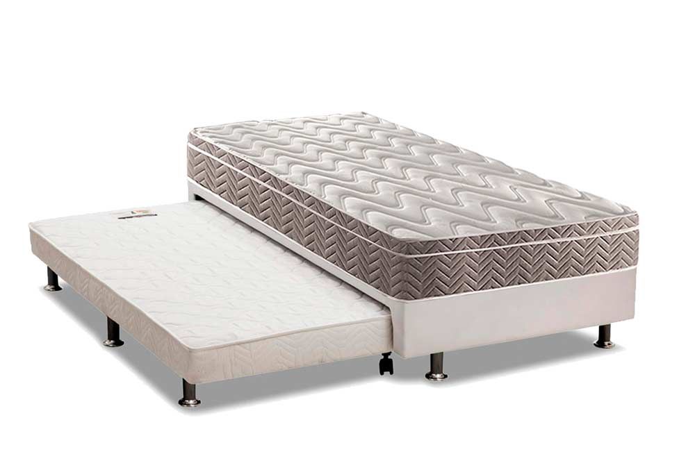 Cama Box c/Aux CRC +Colchão Ortopédico Ultra Paropas