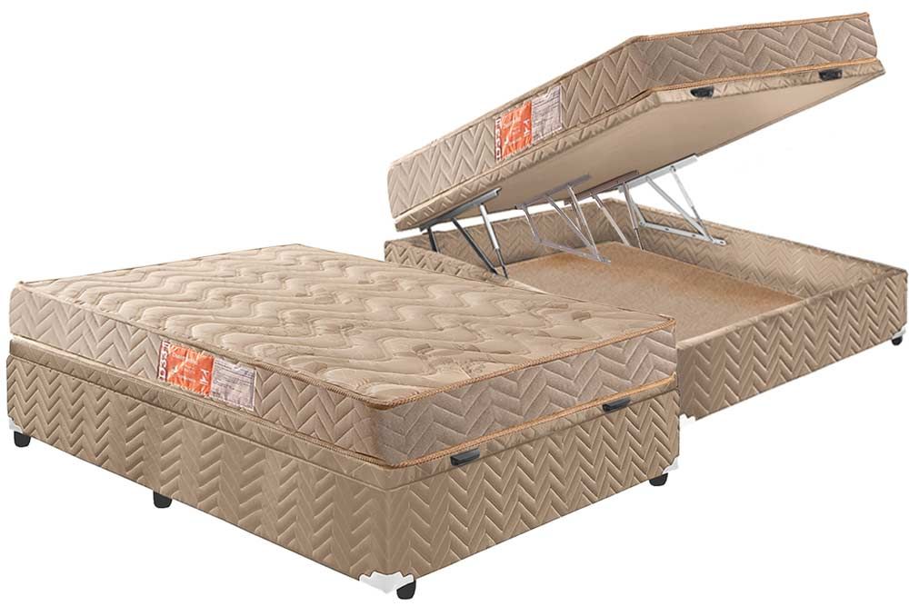 Cama Box Baú CRC +Colchão D33 Pasquale Paropas