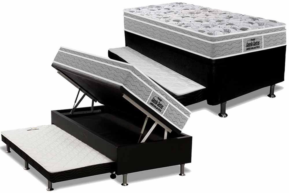 Cama Baú c/Aux CRC +Colchão Ortopédico Extreme Probel