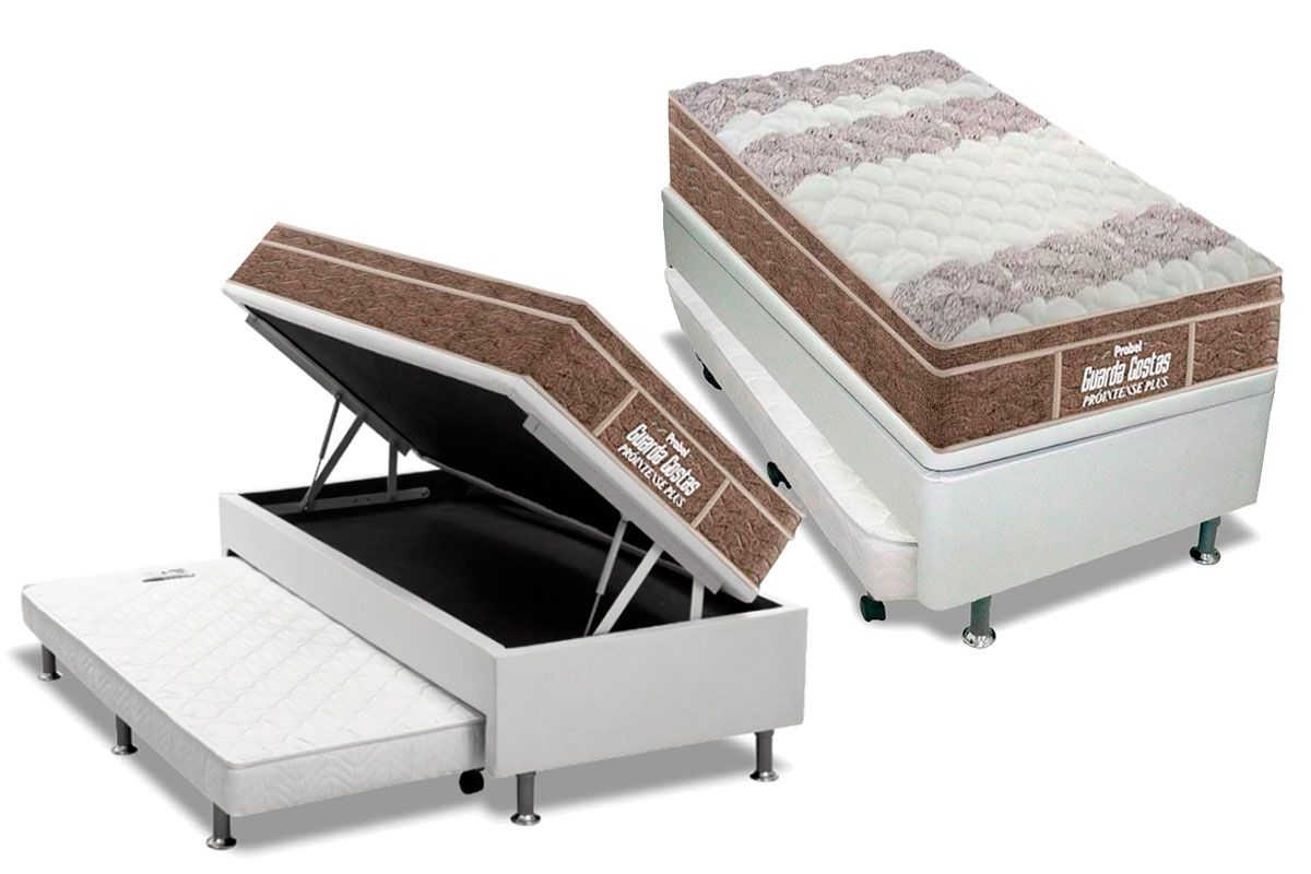 Cama Baú c/Aux CRC +Colchão Ortopédico Intense Probel