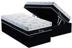 Cama Box Baú Filhão +Colchão Molas Diamond Polar