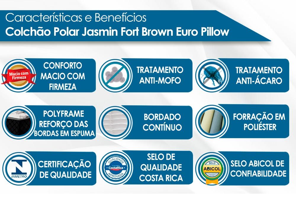 Cama Box Baú Filhão +Colchão Molas Jasmin Polar