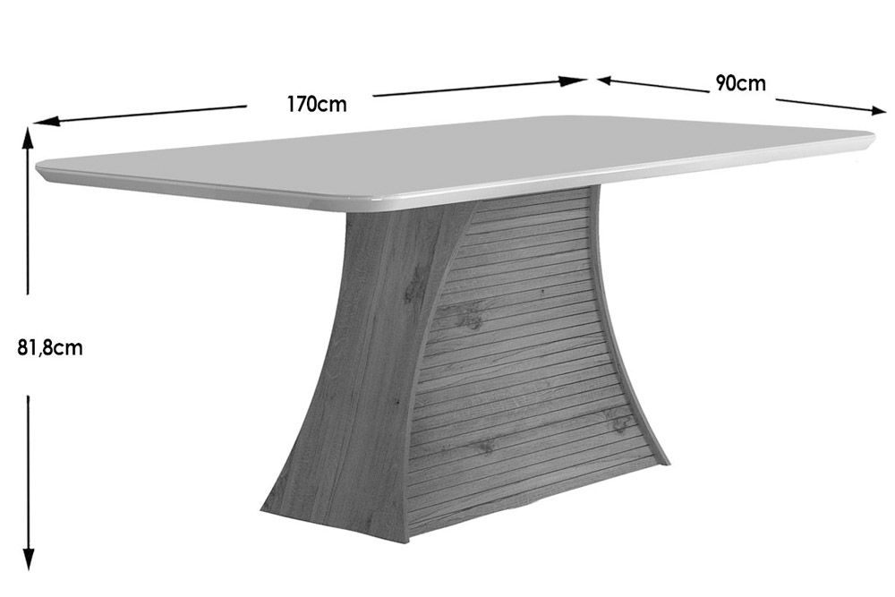 Mesa DJ Móveis Galena/Ravena c/Vd 170+6 Cad Curvata/Ondina