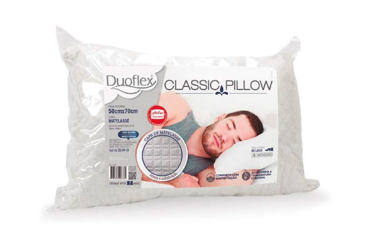 Travesseiro Espuma Classic Pillow Alto Duoflex50x70 Travesseiro Espuma Classic Pillow Alto Duoflex50x70