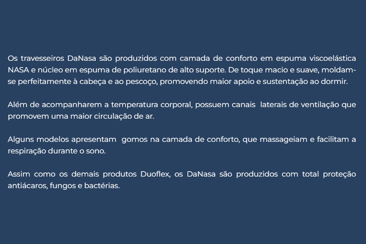 Travesseiro Viscoelástico 3D Gomos DaNasa DT3200 Duoflex