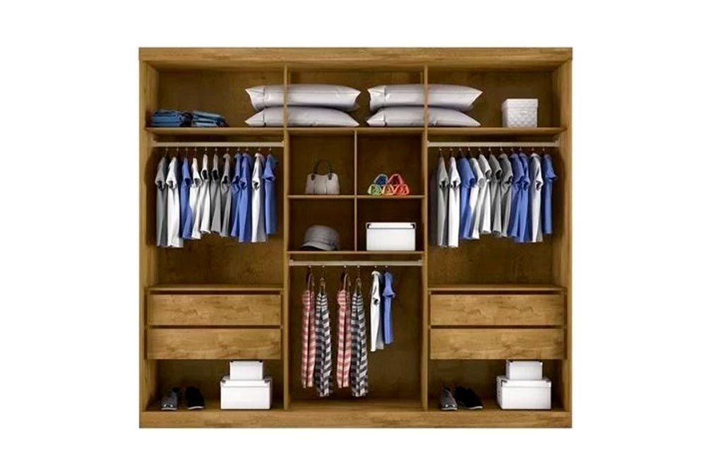 Guarda Roupa Casal 6 Portas e 4 Gavetas Zeus Bianchi Guarda Roupa Casal 6 Portas e 4 Gavetas Zeus Bianchi