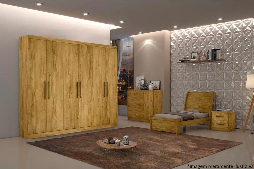 Guarda Roupa Casal 6 Portas e 4 Gavetas Zeus Bianchi Guarda Roupa Casal 6 Portas e 4 Gavetas Zeus Bianchi