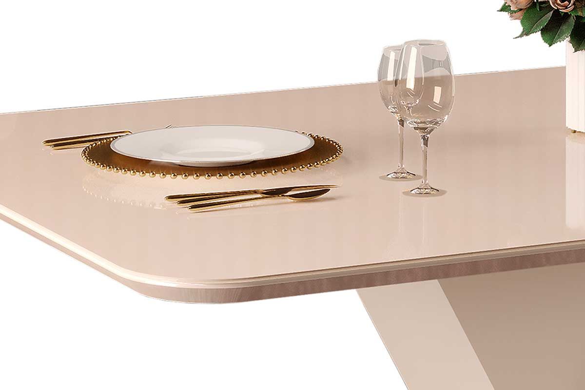 Mesa Jantar Rubi c/Tampo Madeirado c/Vidro Curvo 170x90cm DJ Móveis Mesa Jantar Rubi c/Tampo Madeirado c/Vidro Curvo 170x90cm DJ Móveis