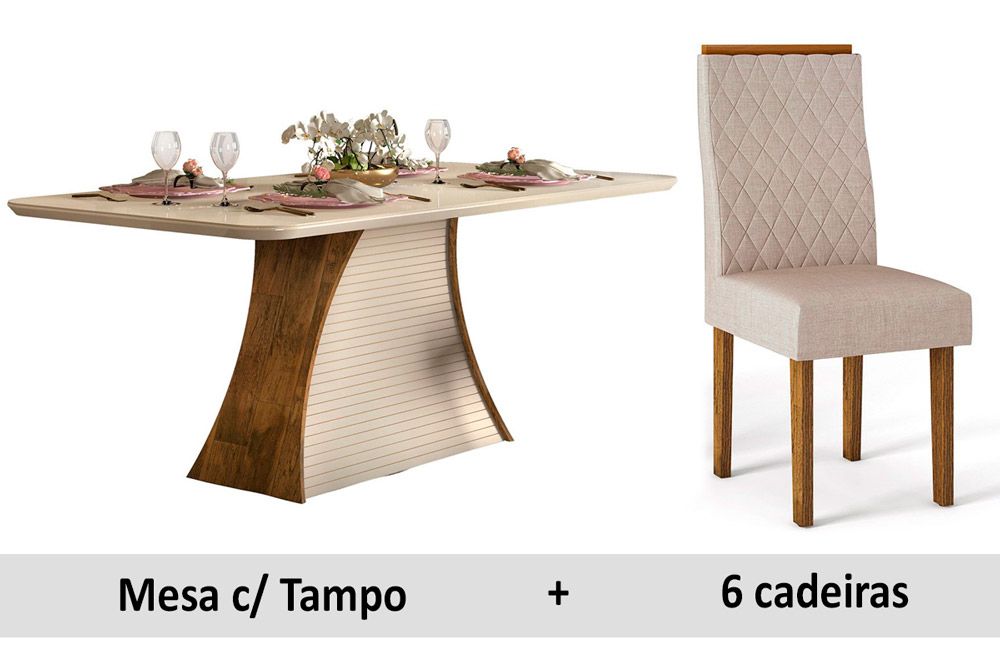 Mesa DJ Móveis Galena/Ravena c/Vd 170+6 Cad Maia/Cássia/Eva