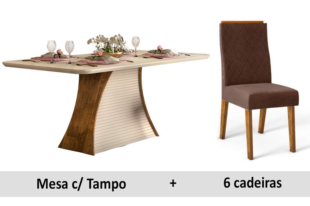 Mesa DJ Móveis Galena/Ravena c/Vd 170+6 Cad Maia/Cássia/Eva