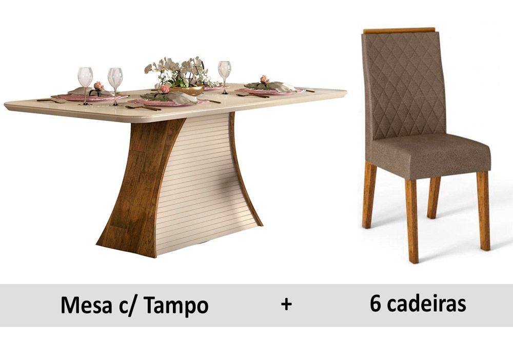 Mesa DJ Móveis Galena/Ravena c/Vd 170+6 Cad Maia/Cássia/Eva