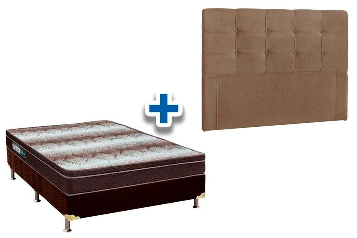 Cama Box + Colchão Ortobom + Cabeceira