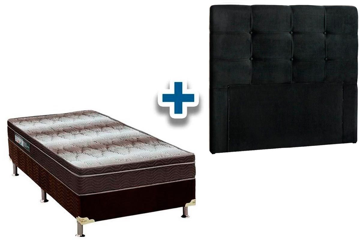 Cama Box + Colchão Ortobom + Cabeceira