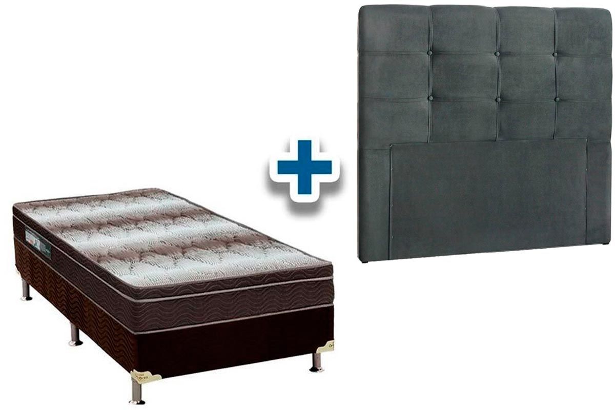 Cama Box + Colchão Ortobom + Cabeceira