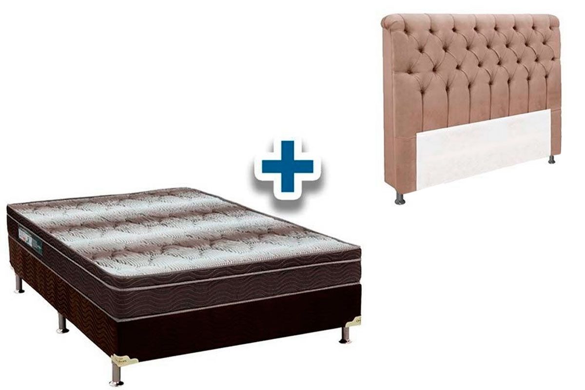 Cama Box + Colchão Ortobom + Cabeceira