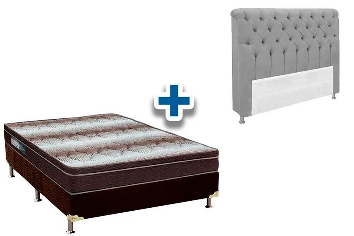 Cama Box + Colchão Ortobom + Cabeceira