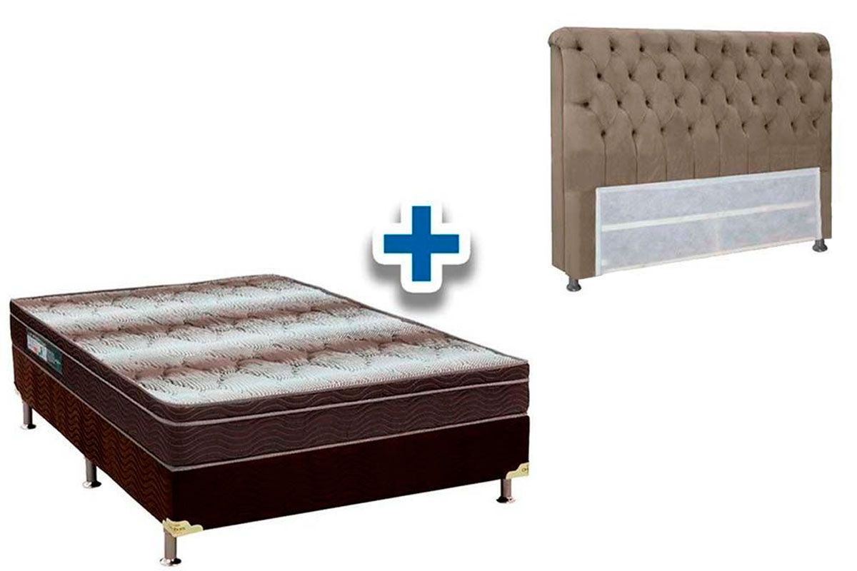Cama Box + Colchão Ortobom + Cabeceira