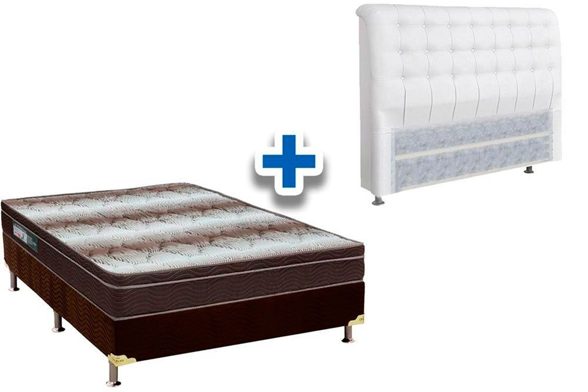 Cama Box + Colchão Ortobom + Cabeceira