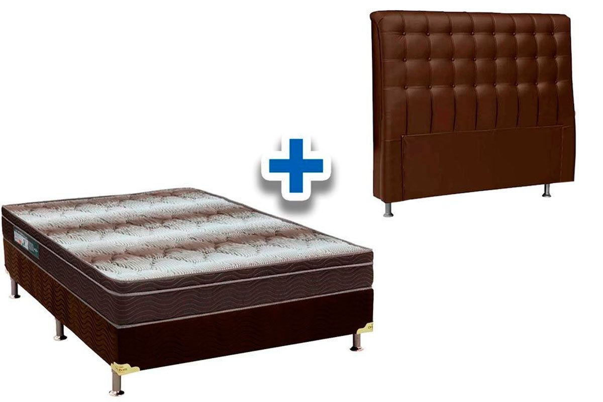 Cama Box + Colchão Ortobom + Cabeceira