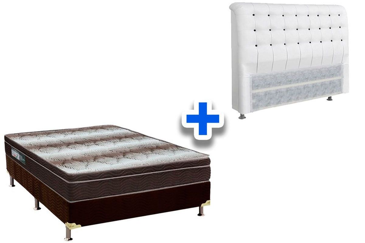 Cama Box + Colchão Ortobom + Cabeceira