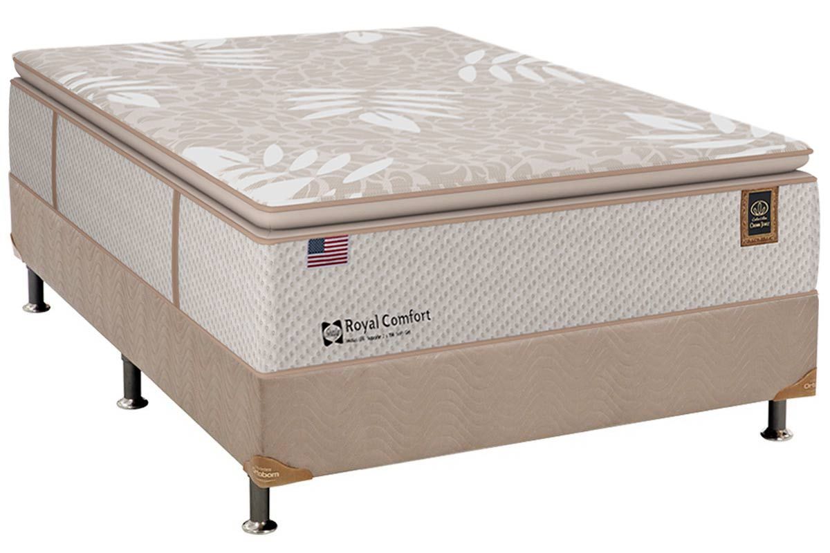 Cama Box CRC +Colchão Molas Royal Sealy